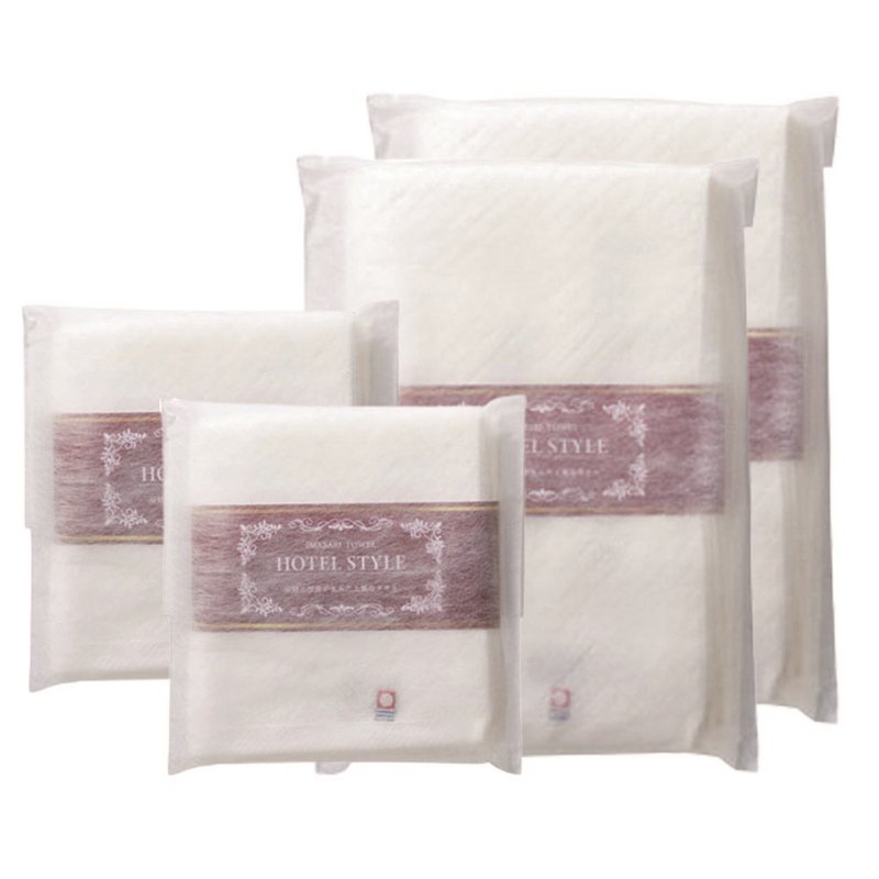 Made in Imabari Japan 4Pc Towel Set 2 Bath Towels 2 Washcloths - 毛巾浴巾 - 棉．麻 白色