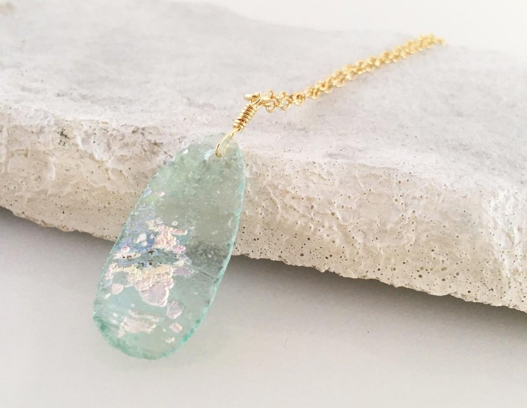 Afghanistan ◇ Roman glass ◇ K14GF necklace - 项链 - 宝石 