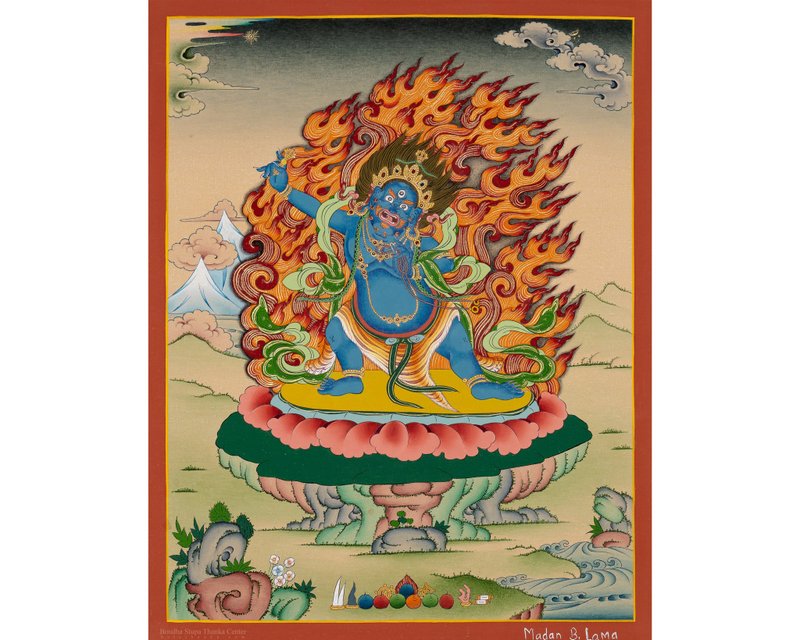 金刚手菩萨唐卡艺术 - 佛教工艺品 - 墙贴/壁贴 - 其他材质 多色