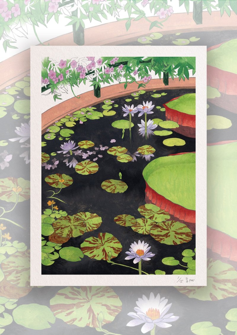 艺术微喷复制图 | 【荷花池】 - 海报/装饰画/版画 - 纸 绿色