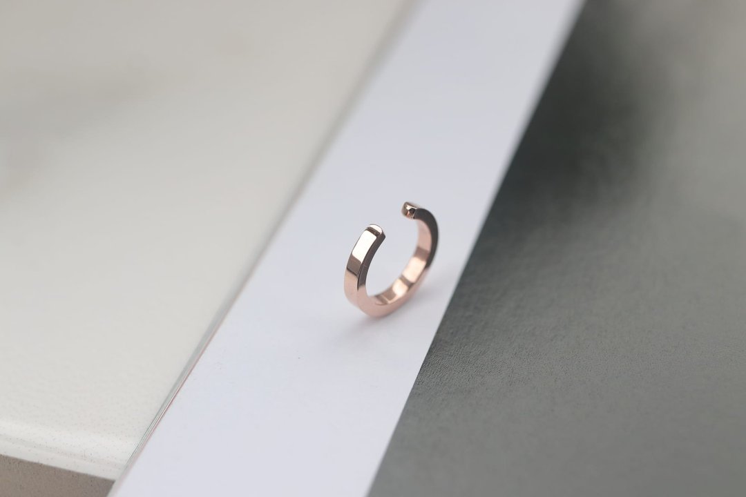 14K C Type Helix Cuff Earring C型耳夹耳环 - 耳环/耳夹 - 贵金属 金色