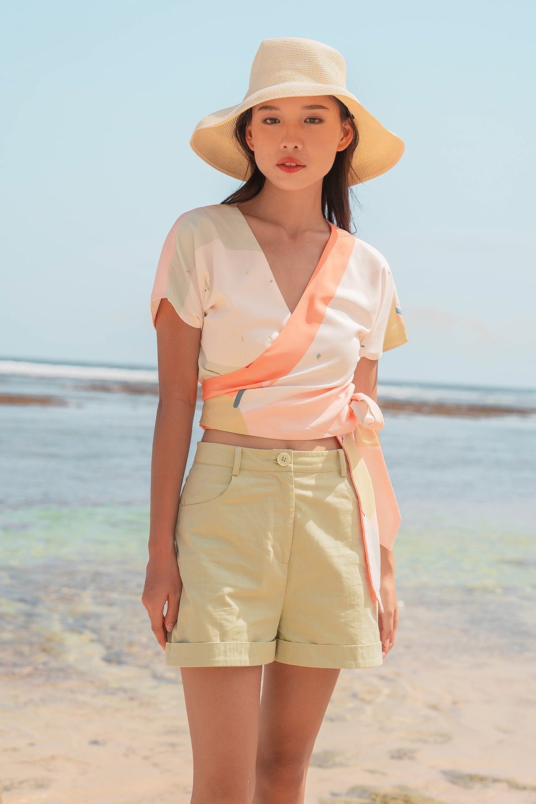 Memoir Wrap Top (夏日盛夏) - 女装上衣 - 聚酯纤维 多色