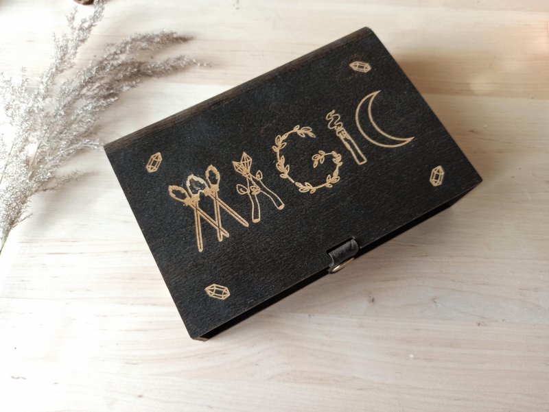 Magic Wicca / Witch box witchy things storage. Altar box for trinkets - 收纳用品 - 木头 咖啡色