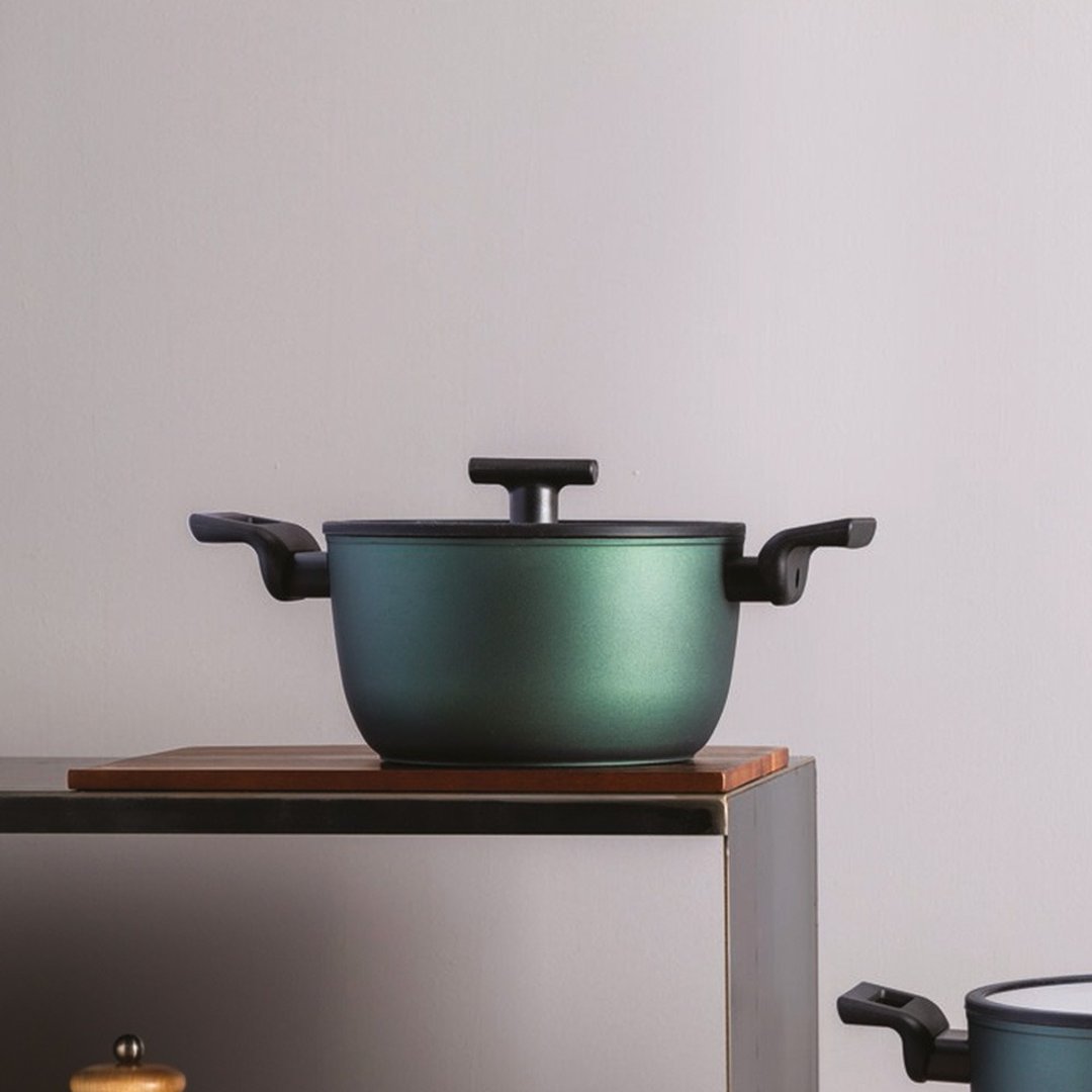 【Sambonet】Titan 陶瓷不沾锅 双耳汤锅 24cm / Pro Green - 锅具/烤盘 - 铝合金 绿色
