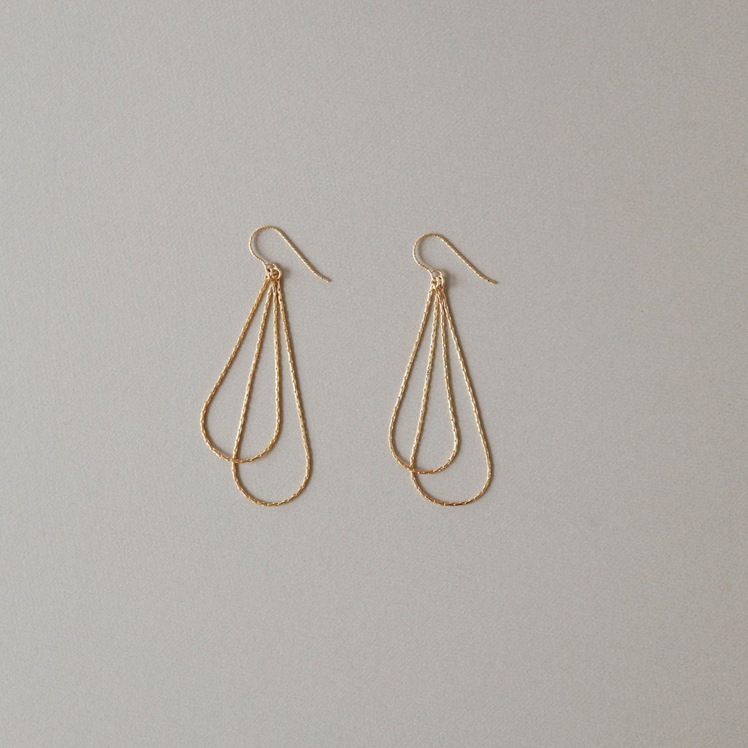 [NEW] 14kgf Loop Earrings - 耳环/耳夹 - 其他金属 金色
