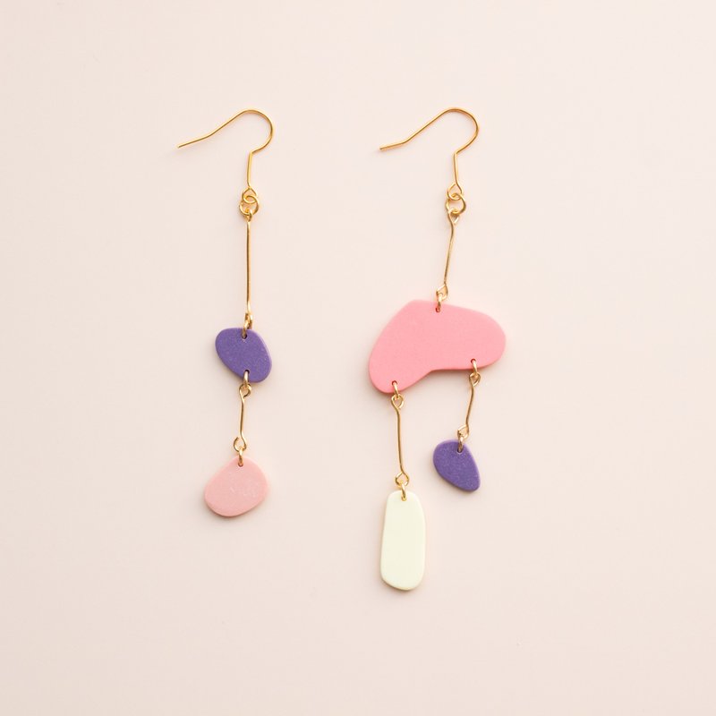 enogu -macaron- type-a (ピアス/イヤリング) - 耳环/耳夹 - 塑料 粉红色
