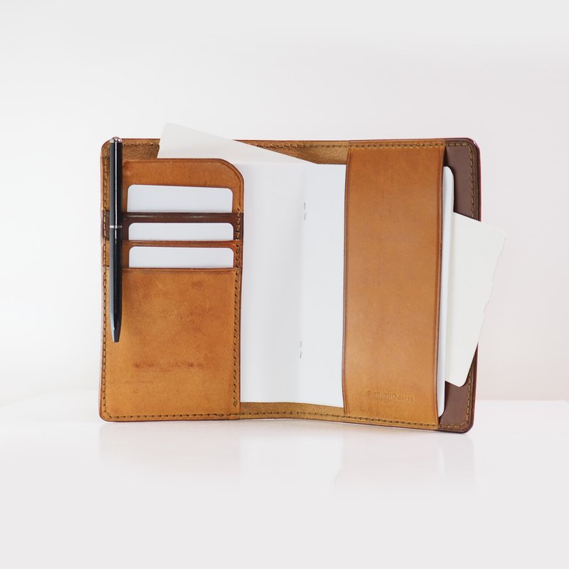 悠闲假期护照套 - 啡色 - 护照夹/护照套 - 真皮 橘色
