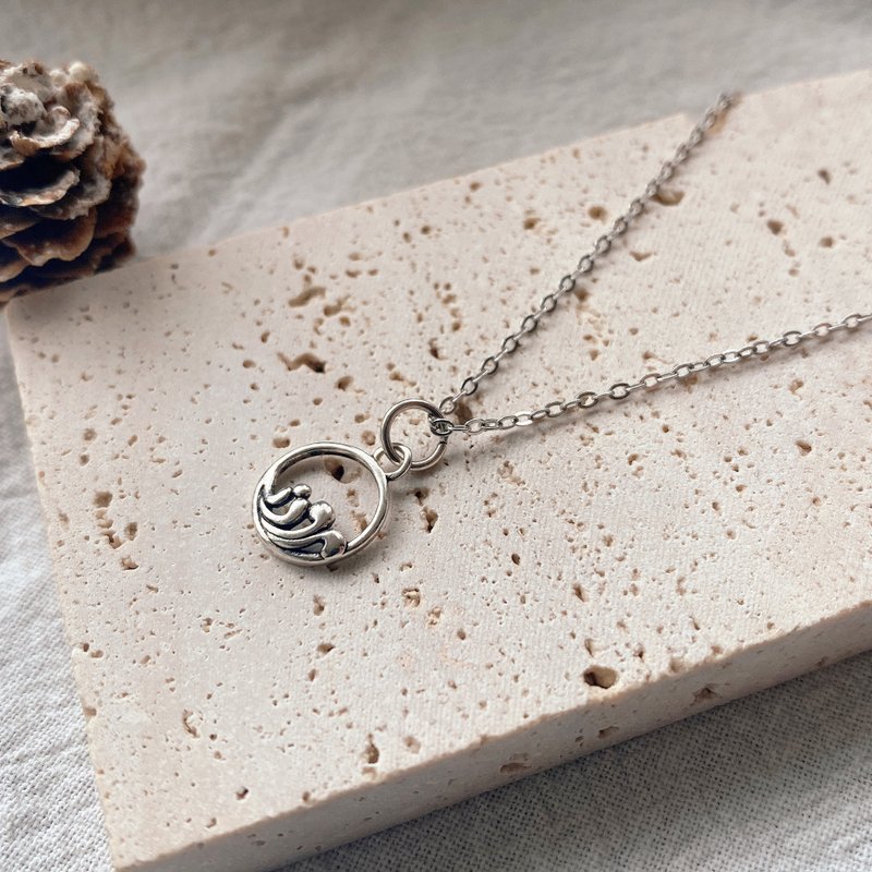 山盟海誓 纯银项链/海浪 - 项链 - 纯银 银色