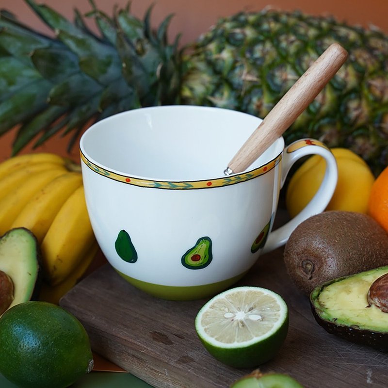 墨西哥牛油果系列 早餐杯 - 碗 - 瓷 