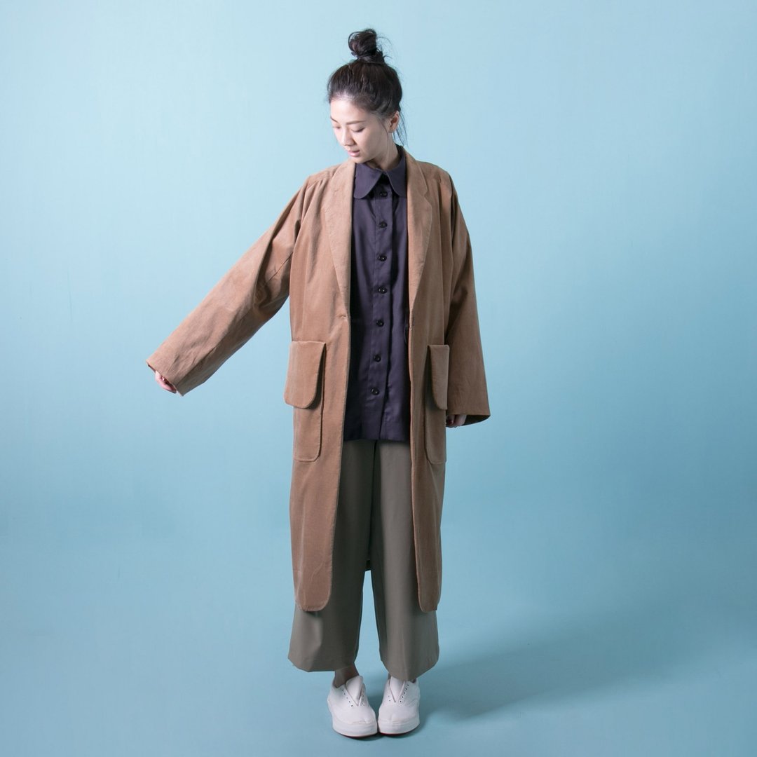 西装大衣 棕色 - 女装休闲/机能外套 - 棉 咖啡色