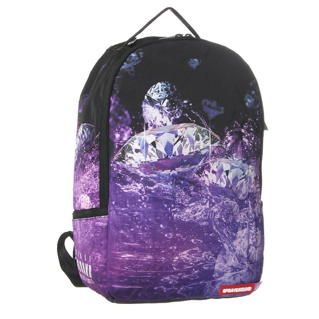 【SPRAYGROUND】DLX 系列 Purple Diamond 紫色钻石潮流笔电后背包 - 后背包/双肩包 - 其他材质 紫色