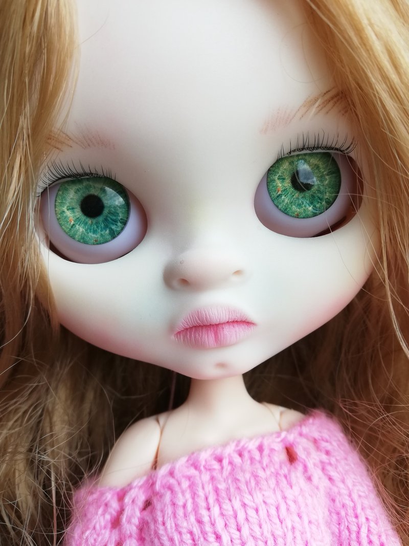 Blythe 订制娃娃棕色头发 OOAK 娃娃 - 玩偶/公仔 - 塑料 咖啡色