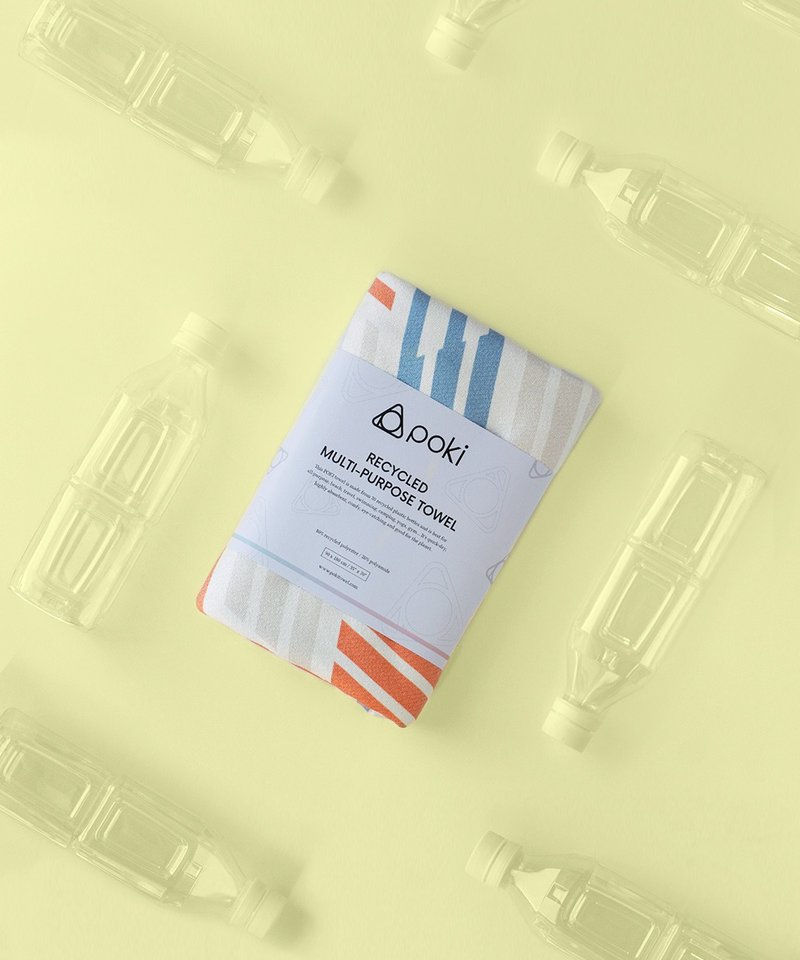 锯齿图案多用途环保毛巾 - 运动/健身用品 - 环保材料 蓝色