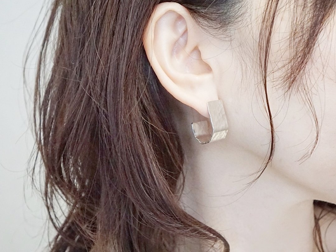 Binaural earrings 　quiet.echo - 耳环/耳夹 - 其他金属 银色