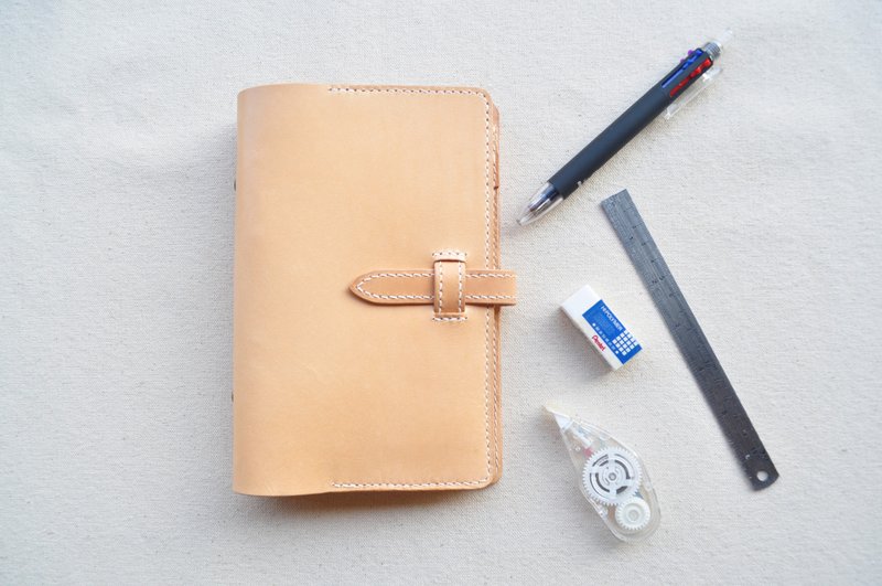 A6六孔活页皮革手帐本/笔记本/记事本-原色 - 笔记本/手帐 - 真皮 