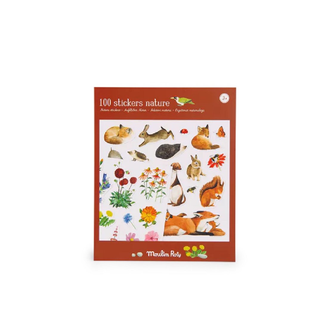 法国 Moulin Roty 花园探索-可爱动物贴纸(100张) - 玩具/玩偶 - 塑料 多色