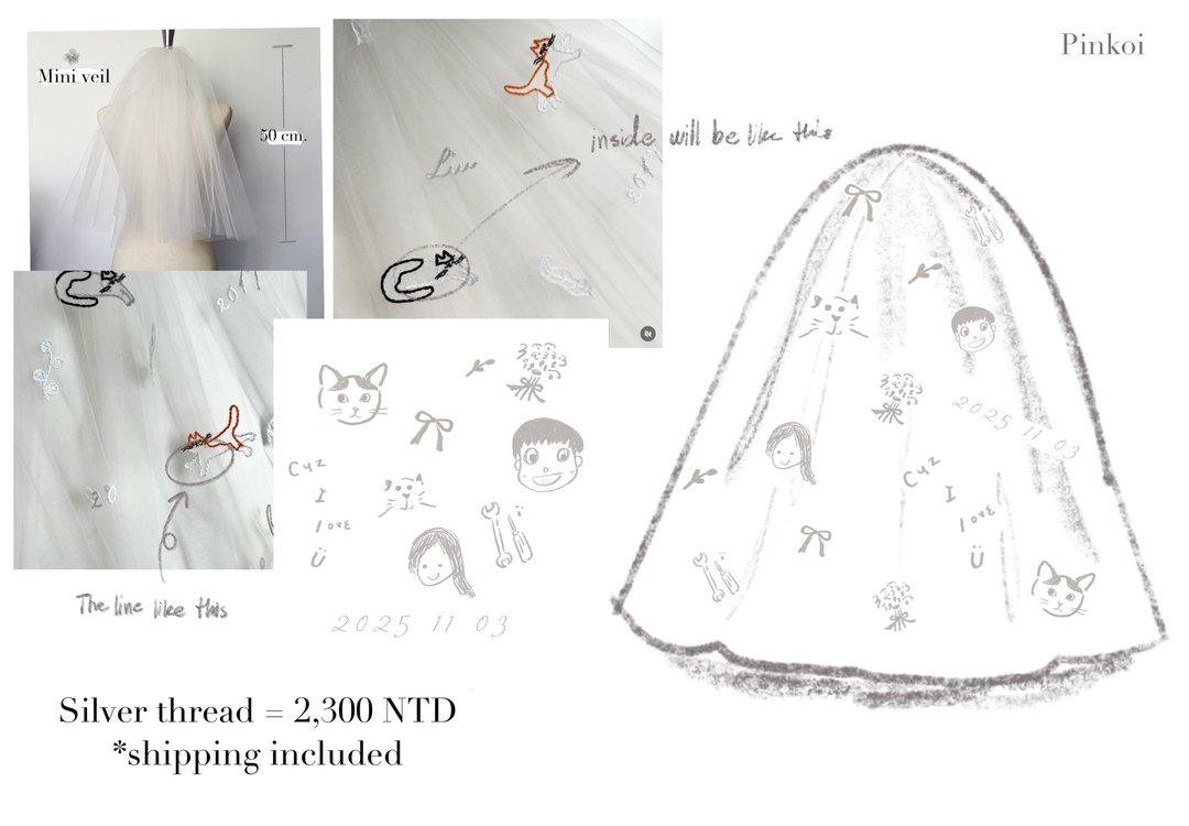 Mini veil : special order, only for customer - 发饰 - 其他材质 