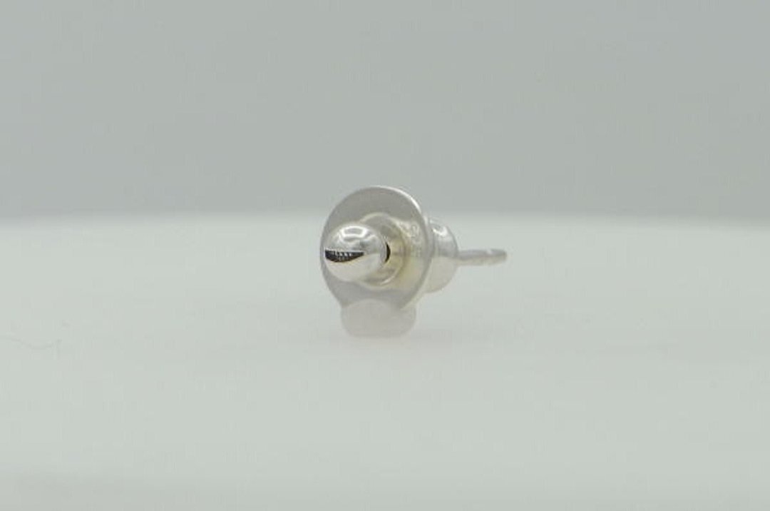 smile ball_pico Pierce (s_m-O.52) 微笑 銀 耳釘 穿孔耳环 sterling silver stud earring - 耳环/耳夹 - 纯银 银色