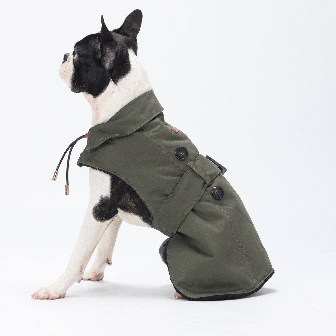 Pawfect-Fit! Jacket With Borg Lining 宠物铺毛外套 (M) - 衣/帽 - 棉 绿色