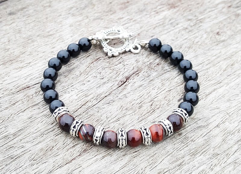 暗夜幻梦-永恒爱恋 情侣女款手链 天然石手创 极简个性化 七夕  - 手链/手环 - 宝石 红色