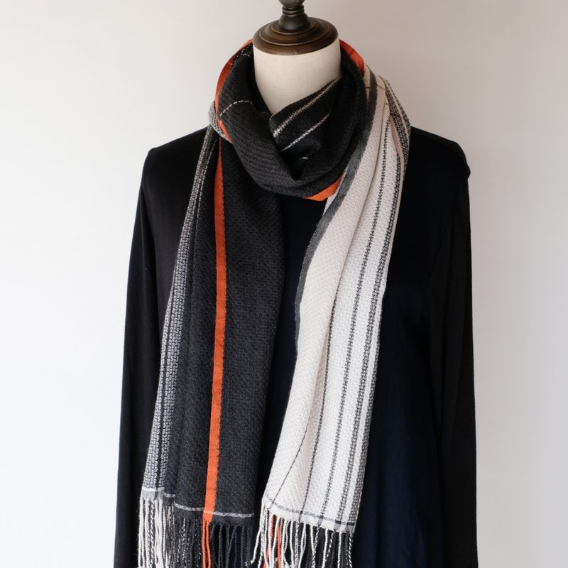 Cashmere 手织喀什米尔丝绸披肩【纱华01】 - 围巾/披肩 - 其他材质 灰色