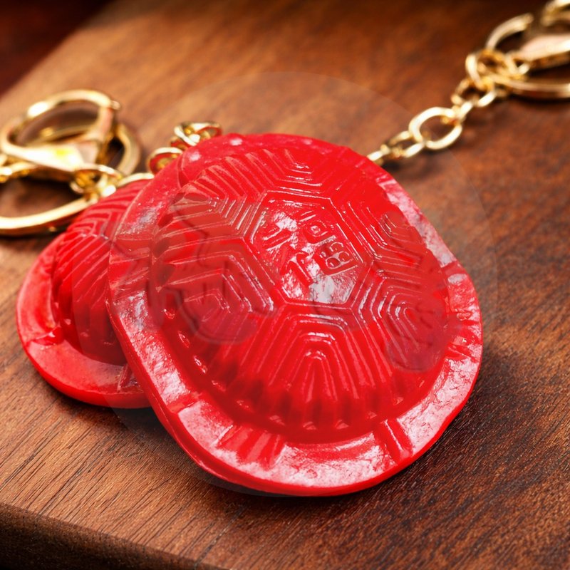 手作红龟粿钥匙圈 - 钥匙链/钥匙包 - 粘土 红色