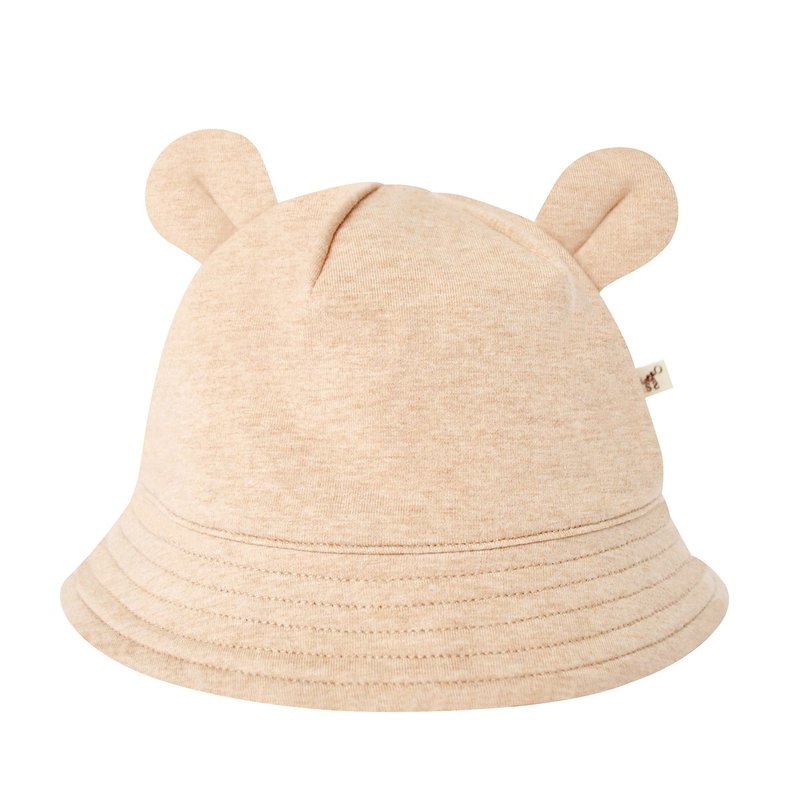【SISSO有机棉】QQ小熊帽 F XL - 婴儿帽/发带 - 棉．麻 咖啡色