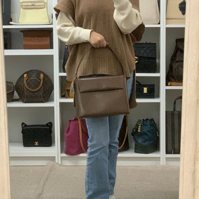 Givenchy Anastasia 手提包 咖啡色 Givenchy 正式 派对 - 01486 - 手提包/手提袋 - 真皮 咖啡色