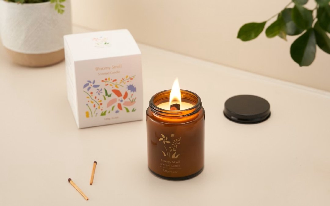 馥郁漫步精油蜡烛120g－舒缓情绪 暖甜花果香 可搭配融蜡灯 - 蜡烛/烛台 - 蜡 