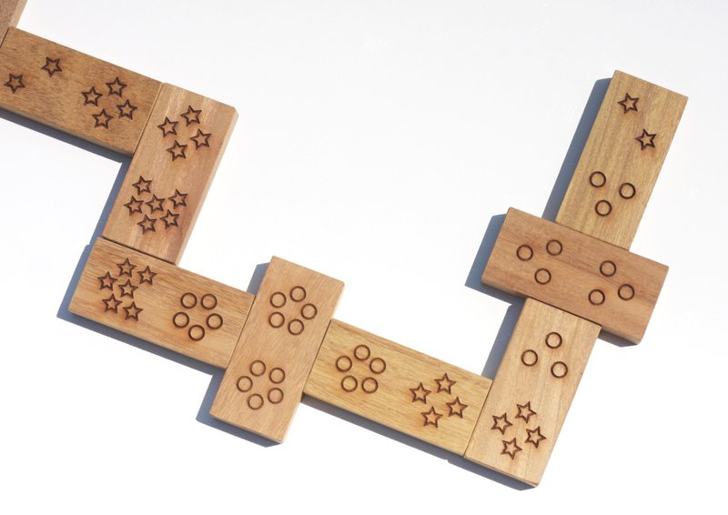桌游-多米诺游戏  星星月亮太阳与我木盒组 - 桌游/玩具 - 木头 咖啡色