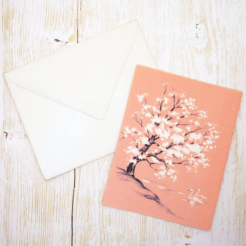 复古留言卡 - 卡片/明信片 - 纸 粉红色