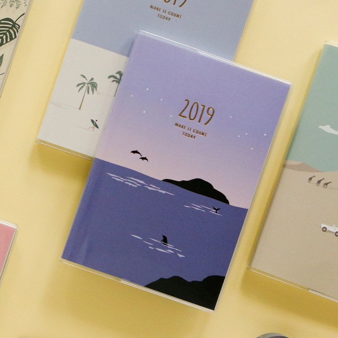 2019日常小品时效周志-01 紫色海洋,E2D16678 - 笔记本/手帐 - 纸 紫色