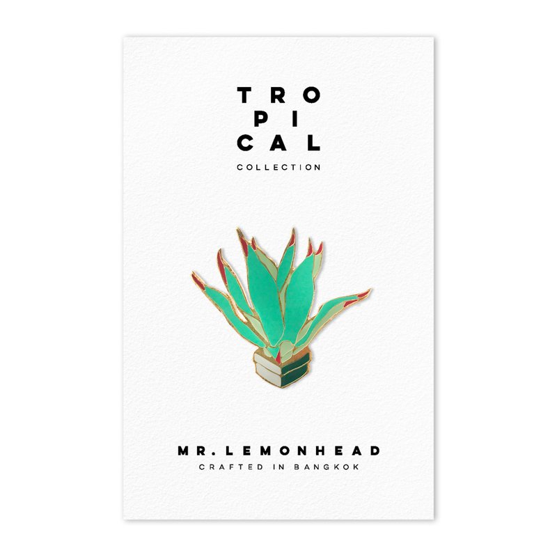 TROPICAL PIN NO. 4 - 胸针 - 珐琅 绿色