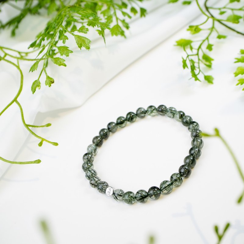 绿发晶 | 天然能量手串 | 6-7mm - 手链/手环 - 水晶 绿色