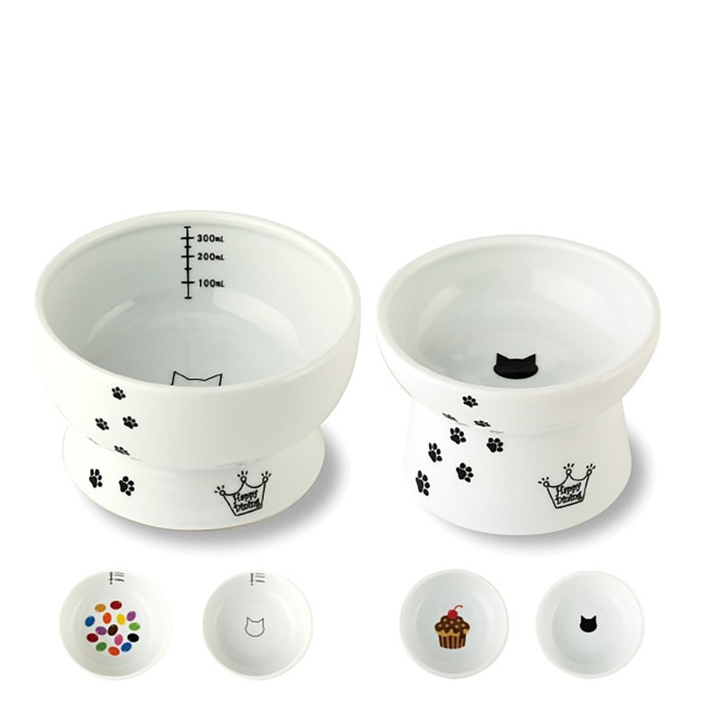猫壹快乐食光高脚碗 单品 - 碗/碗架 - 瓷 