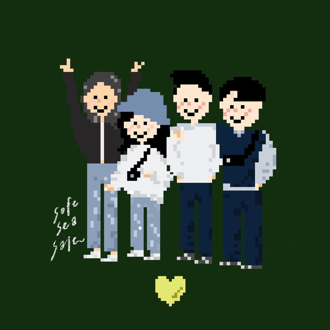 Pixel Art 似颜绘 像素画 三人以上 - 电子手绘真人画像/绘画/插画 - 其他材质 