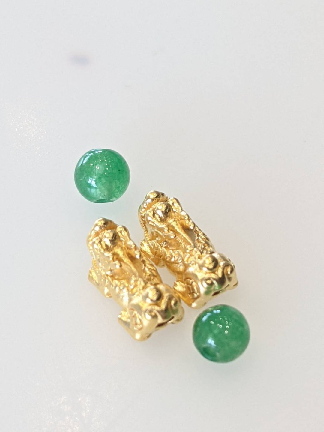 黄金9999-双貔貅手绳-黄金貔貅 - 手链/手环 - 24k 金 金色