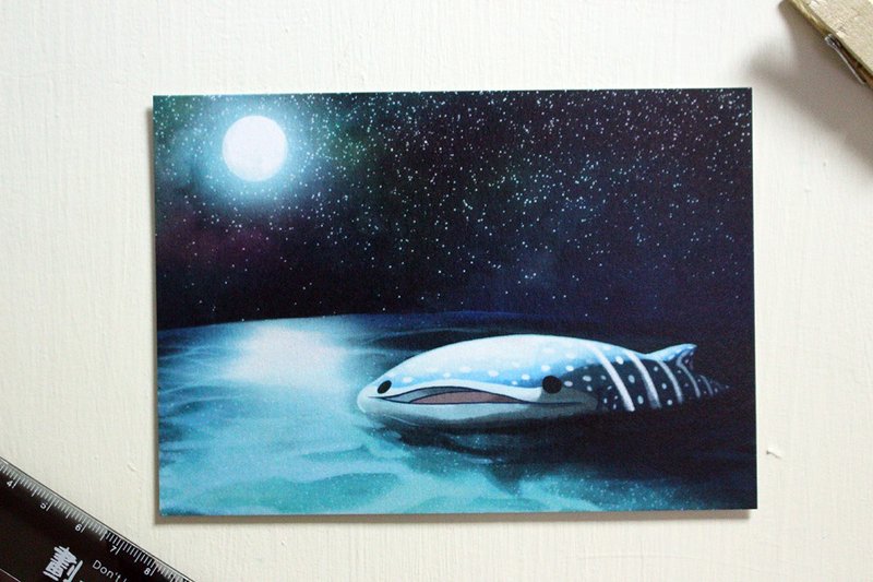 豆腐鲨点点 spot whale shark 明信片 星空 - 卡片/明信片 - 纸 