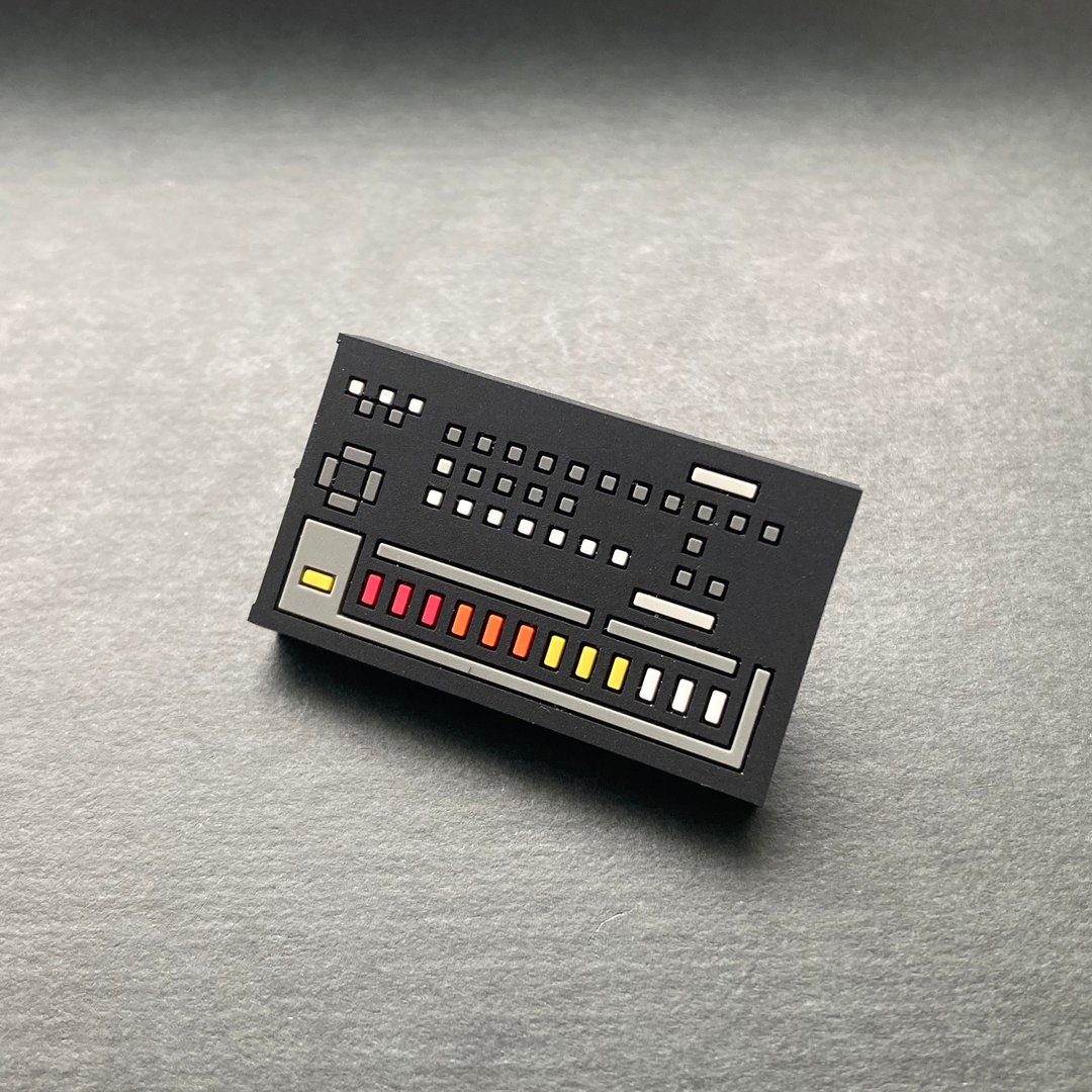 别针徽章 节奏机 橡胶别针徽章 01 Analog RhythmMachine 808 - 其他 - 橡胶 黑色