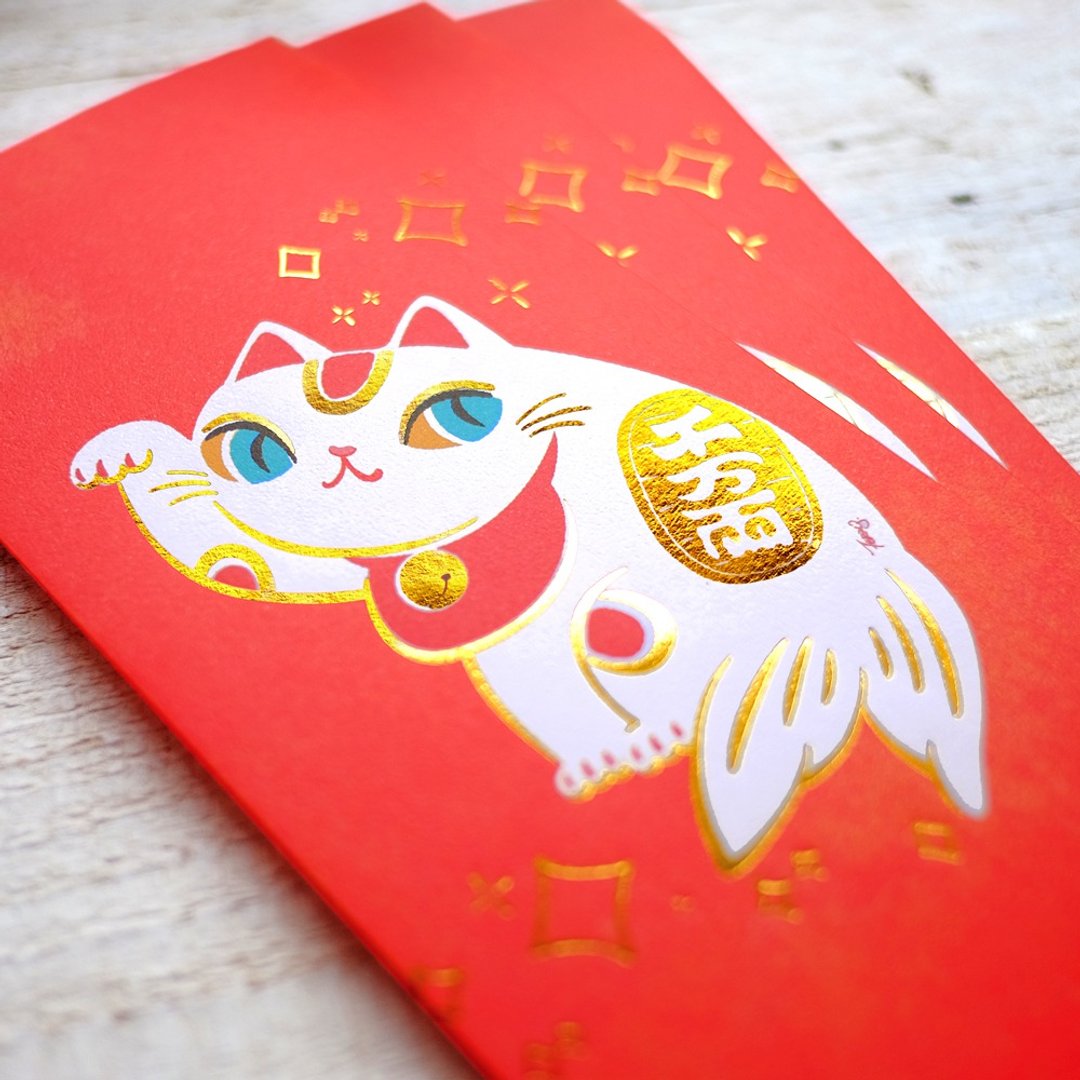 招财鱼喵 / 红包袋 - 红包/春联 - 纸 红色