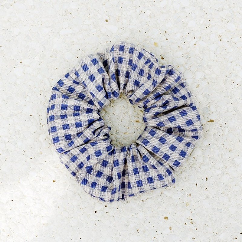 紫格子发束_小格/大肠圈 甜甜圈 发圈 - 发饰 - 棉．麻 紫色