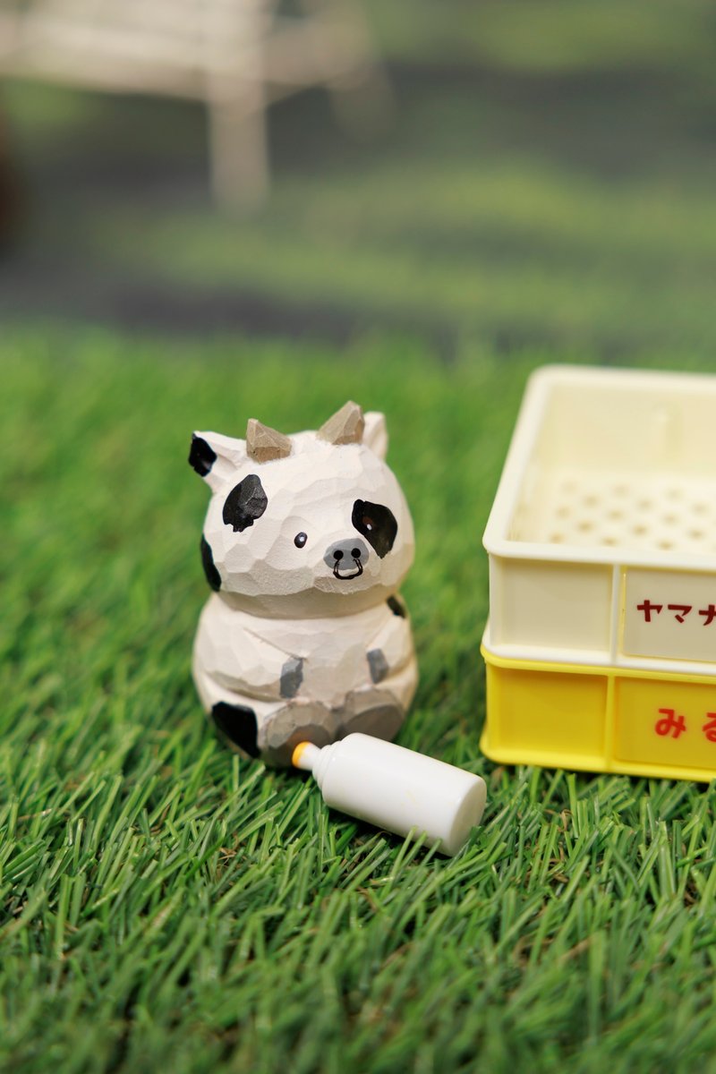 Islandoffer (原创设计) (十二生肖系列) 木雕牛仔 - 摆饰 - 木头 黑色