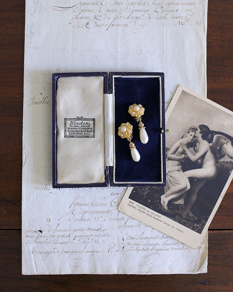 英国【深邃蓝】复古绒面饰品盒 古董盒 - 其他 - 其他材质 蓝色