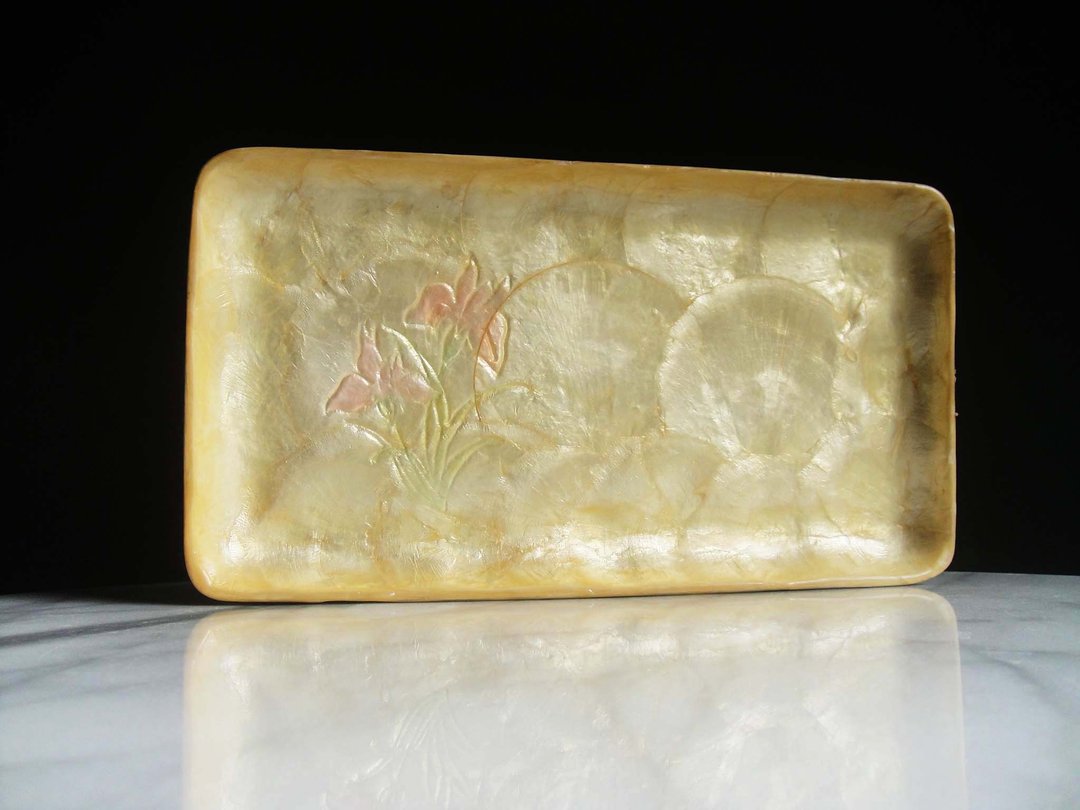 【老时光 OLD-TIME】早期二手国外进口手工制贝壳盘工艺品-3 - 摆饰 - 其他材质 