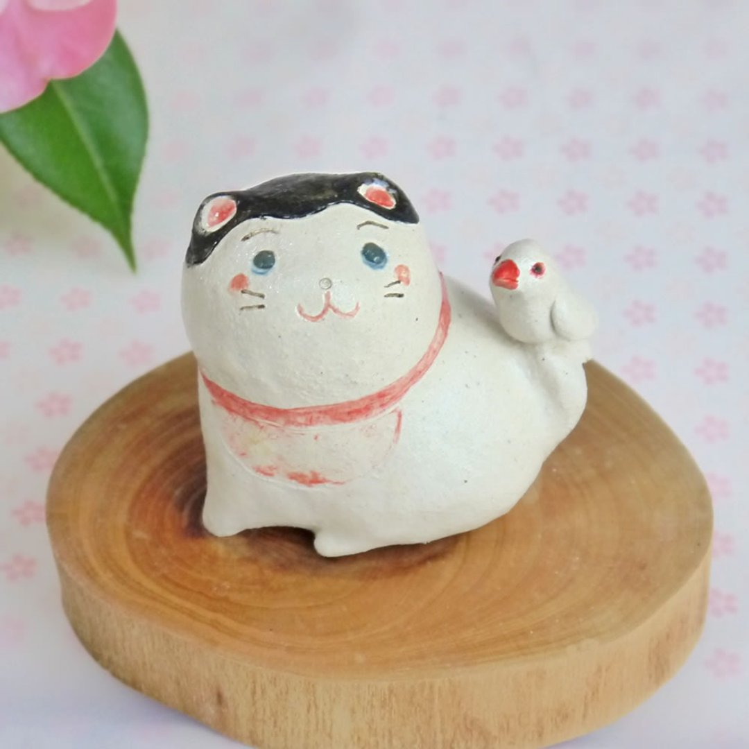 Piece of dog and watermelon pottery (2018 Chinese zodiac sign) - 摆饰 - 陶 红色