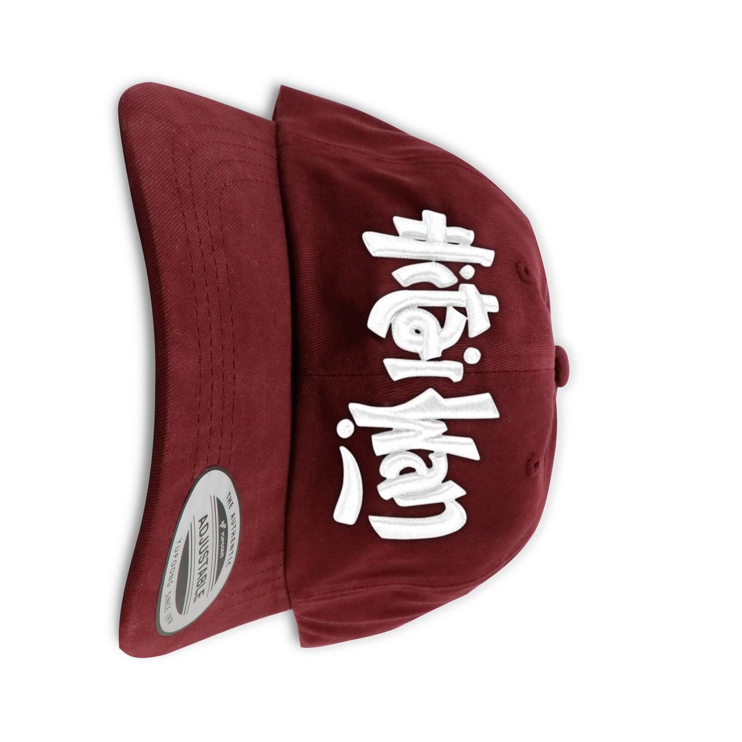 台湾鸭舌帽│Hi Taiwan经典帽-暗红 - 帽子 - 棉 红色