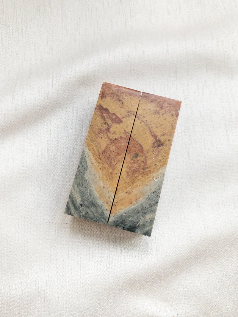 【客制】爱你一万年 / 宝泥斋定制结婚/情人对章 - 紫檀青田石 六 - 印章/印台 - 石头 绿色