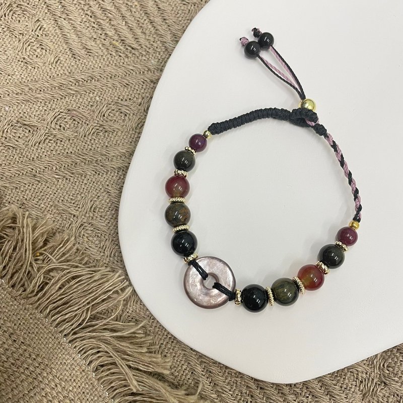 贵气满满编织手链 - 手链/手环 - 水晶 黑色