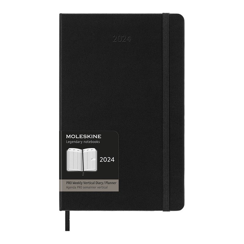 _勿上架_MOLESKINE 2024Pro 直式周记 12M 硬壳 L 型 黑 烫金服务 - 笔记本/手帐 - 纸 黑色