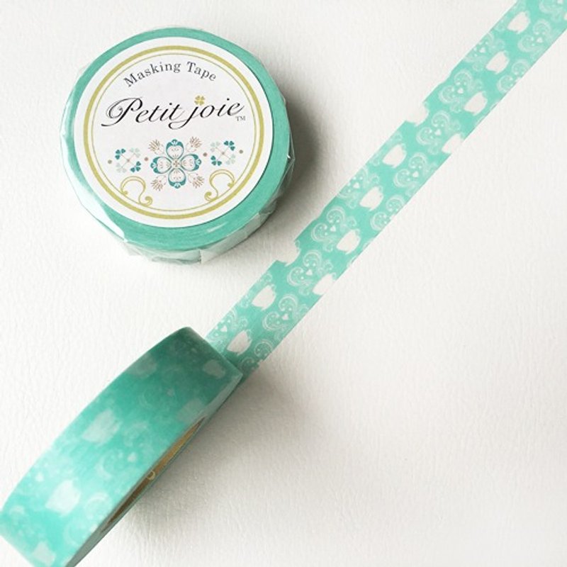 NICHIBAN Petit Joie Masking Tape 和纸胶带【香醇咖啡 (PJMT-15S027)】 - 纸胶带 - 纸 绿色